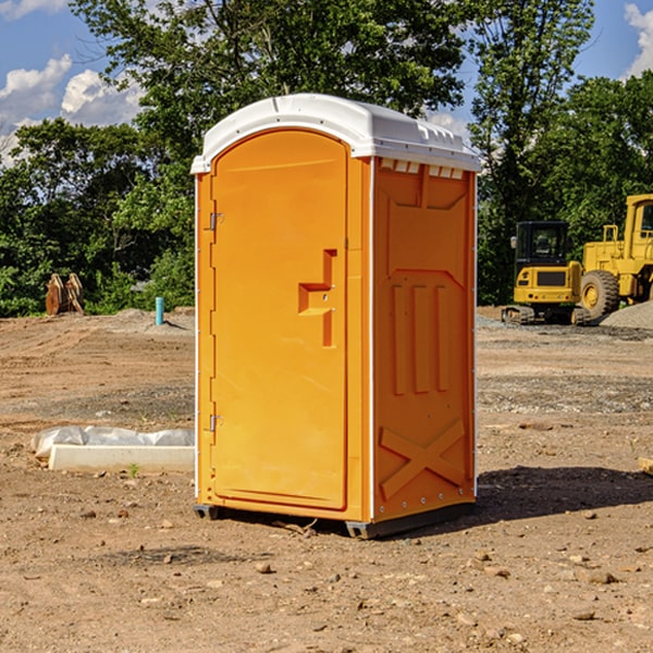 how often are the portable restrooms cleaned and serviced during a rental period in Lost City